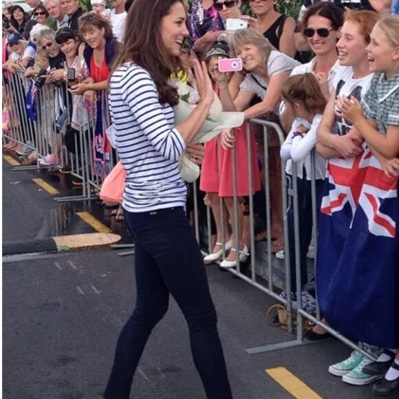 ME+EM  White Cobalt Stripe Breton Top SIZE XS - Picture 6 of 6